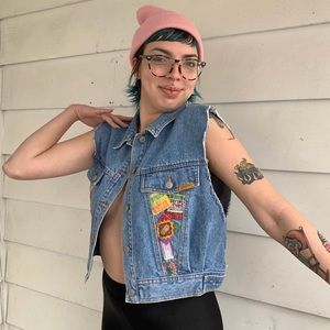 Jordache Cropped Jean Vest